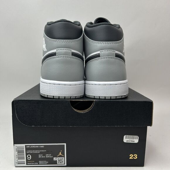 Nike Air Jordan 1 Mid “Light Smoke Grey/Anthracite” 2023 - Picture 4 of 5